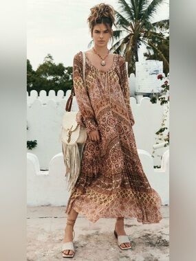 folk town boho maxi dress Folk Town Button Down Skirt Spell & The Gypsy Collective